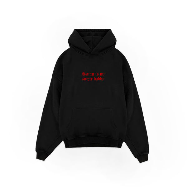 Black Drop Shoulder Hoodie from RedSquare’s Nocturnal collection, a premium and stylish hoodie designed for modern casual wear with ultimate comfort and bold elegance